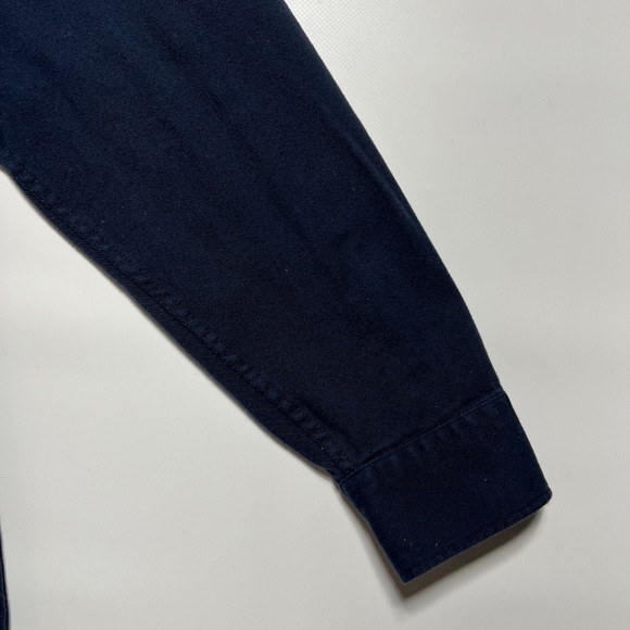 Calvin Klein Navy Blue Button Down Mens Casual Cotton Long Sleeve Shirt Top L - Picture 4 of 16